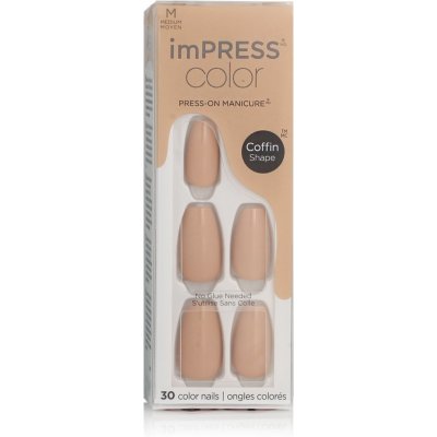 KISS Samolepící nehty imPRESS Color MC Latte 30 ks – Zbozi.Blesk.cz