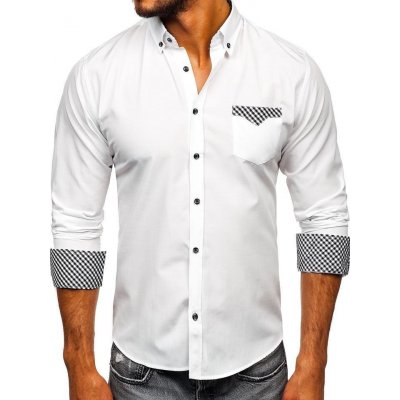 Bolf pánská elegantní košile s dlouhým rukávem 4711 bílá – Zboží Mobilmania
