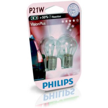 Philips VisionPlus 12498VPB2 P21W BA15s 21W