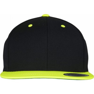 Flexfit Klasická Snapback dvoubarevná černá žlutá neonová