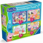 Ravensburger Prasátko Peppa: Zábavné dny 4v1 12,16,20,24 dílků – Sleviste.cz