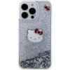 Pouzdro a kryt na mobilní telefon Hello Kitty Liquid Glitter Electroplating Head Logo iPhone 15 Pro Max čiré