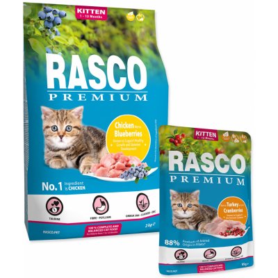 Rasco Premium Kitten chicken blueberries 2 kg – Zboží Mobilmania