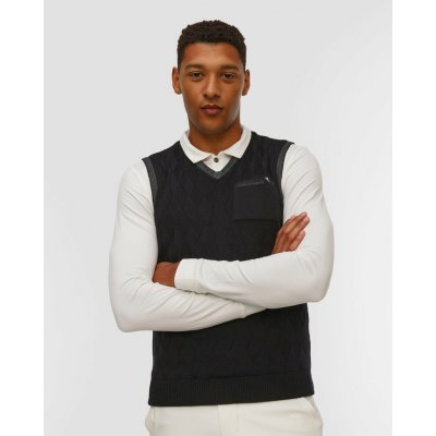 Chervo pánská vlněná vesta Notaio tmavě modrá – Zboží Mobilmania