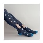 Pruhované punčocháče QUENTIN Modrý melír – Zboží Mobilmania