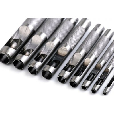 Sada výsečníků / děrovačů na látky a kůži Varianta: barva nikl, Balení: 1 sada – Sleviste.cz