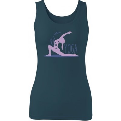 Tričko s potiskem Jóga dámské Námořní modrá – Sleviste.cz