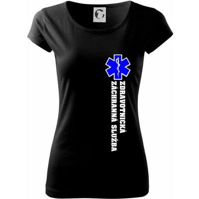 Hvězda života zdravotnická záchranná služba Pure dámské triko Černá