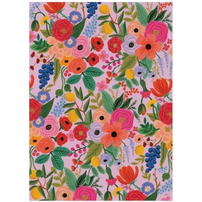 Rifle Paper Co. Balicí papír s květinami Garden Party - 1 list, růžová barva, papír – Zboží Mobilmania