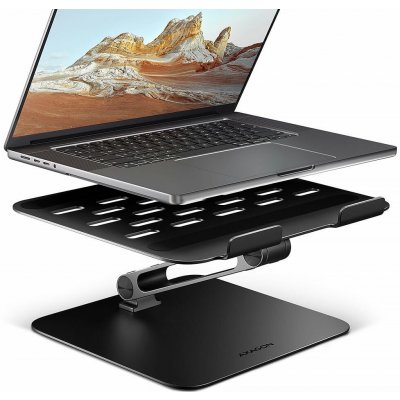 AXAGON STND-LQB hliníkový HQ stojan na notebook 10"-17.3" nastavitelná výška a úhel, černý – Zboží Živě