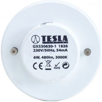 Tesla GX530630-1 GX530630-1 LED žárovka GX53 6W 230V 480lm 3000K Teplá bílá 180°