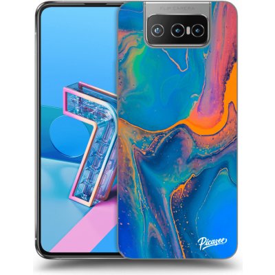 Pouzdro Picasee silikonové Asus Zenfone 7 ZS670KS - Rainbow čiré