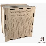 Woodenfuture Dřevěná pokladnička s vlastním motivem – Zboží Dáma