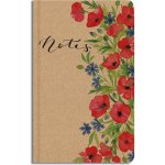 Baloušek Notes linkovaný A5 kraft Chrpy – Sleviste.cz