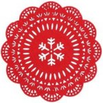 Homla Vánoční podtácek pod hrnek Leis červená cena za 4 ks 12cm XM22 – Sleviste.cz