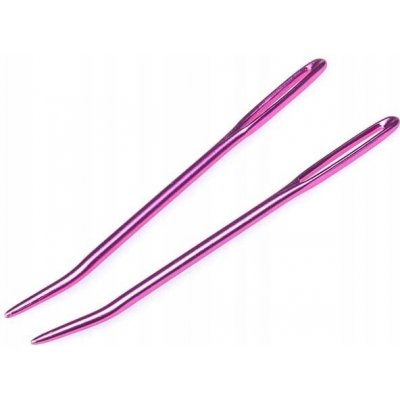 JEHLY NA PLETENÍ, RUČNÍ ŠITÍ A VYŠÍVÁNÍ, ZAKŘIVENÉ, NA VLNU, SADA 2 ks – Zboží Dáma