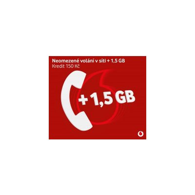 Vodafone SIM Předplacená karta 30 edice Volej 1,5GB + 150 Kč kredit – Zbozi.Blesk.cz