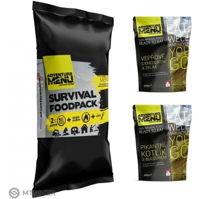 Adventure Menu Survival food pack menu II Vepřové s knedlíkem a zelím a Pikantní kotlík s bulgurem 810 g – Hledejceny.cz