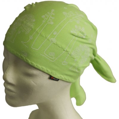 Infit Pirát trojúhelníkový šátek dvouvrstvý stromy limetka – Sleviste.cz