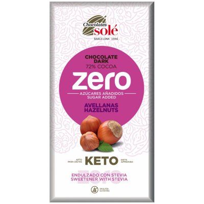 SOLÉ Hořká s oříšky a stévií bez cukru 100 g – Zboží Dáma