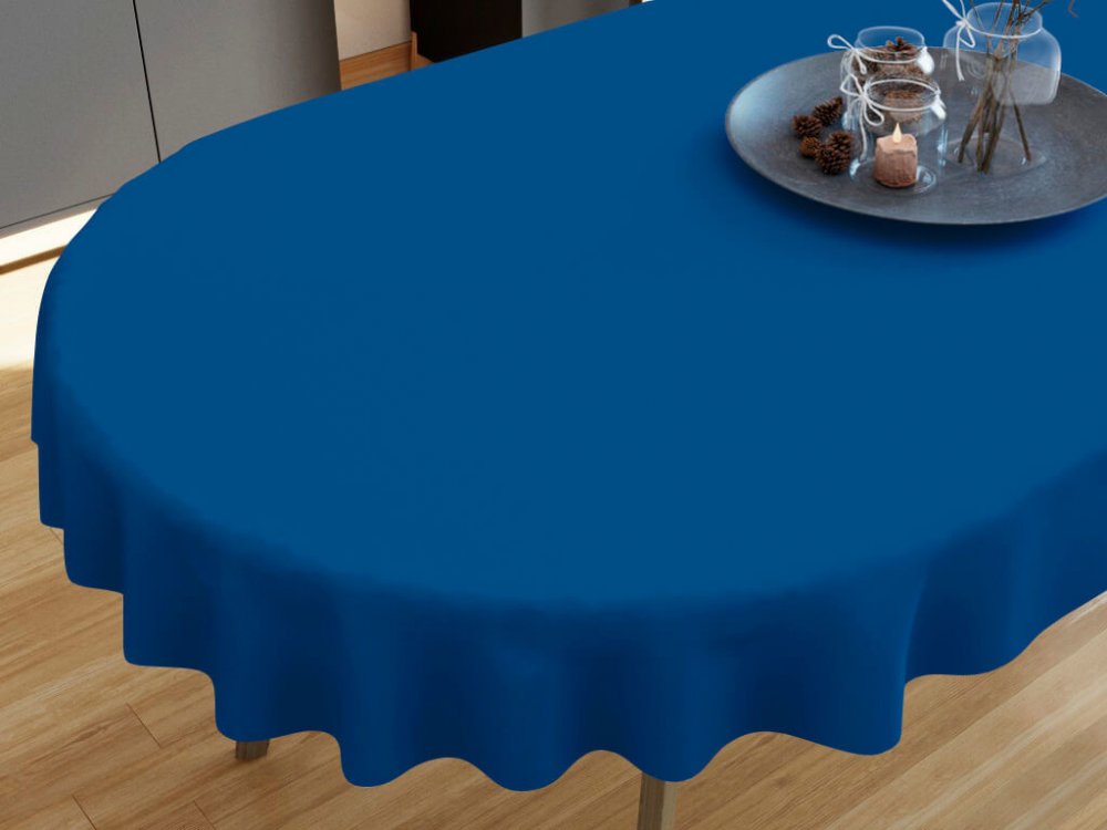 Goldea bavlna ubrus královsky modrý oválný 120x160cm | Srovnanicen.cz