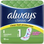Always Classic vložky bez křidélek neparfémované denní 10 ks – Zbozi.Blesk.cz