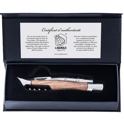 Laguiole Style de Vie LAGUIOLE Luxury - kapesní nůž s vývrtkou, rukojeť olivové dřevo – Hledejceny.cz