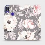 Mobiwear - Xiaomi Redmi Note 7 - MX06S Květy na šedém pozadí – Zboží Živě