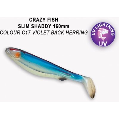 Crazy Fish Slim Shaddy 6,4" 16 cm color C17 violet back herring 32 g 2 ks – Hledejceny.cz