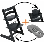 Stokke Tripp Trapp Bundle Set + Baby set + Newborn set - Black/Anthracite – Zbozi.Blesk.cz