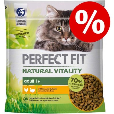 Perfect Fit Cat Natural Vitality Adult 1+ kuřecí a krůtí 650 g