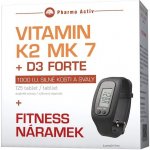Pharma Activ Vitamín K2 MK 7+ D3 Forte 125 tablet 88 g + Fitness náramek – Hledejceny.cz