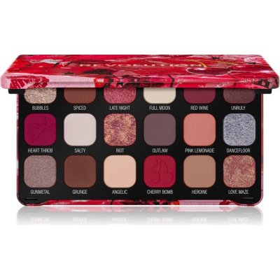 Makeup Revolution Forever Flawless paleta očních stínů Cherry Rebel 18 x 1,1 g – Zboží Dáma
