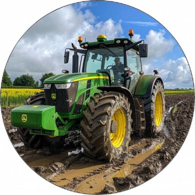 Jedlý papír John Deere traktor na poli 19,5 cm – Zboží Dáma