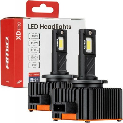 Amio LED výbojky D1S/D1R LED XD PRO CAN-BUS, bílé 6500K | 11132 LM, 2 ks – Hledejceny.cz