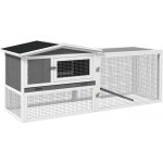 PawHut dřevěná králíkárna Mosi 1560 x 580 x 680 mm – Sleviste.cz