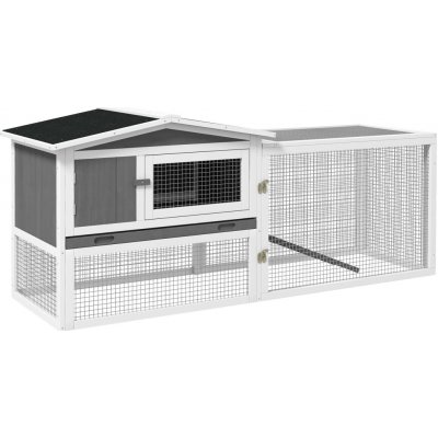 PawHut dřevěná králíkárna Mosi 1560 x 580 x 680 mm – Sleviste.cz