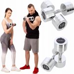 HMS CHD10 Chromované činky 2 x 10 kg – Zbozi.Blesk.cz