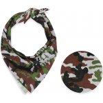 Biante Bavlněný šátek Sandra SA-106 Maskáčový vzor hnědo-olivový 45 x 45 cm – Zboží Mobilmania