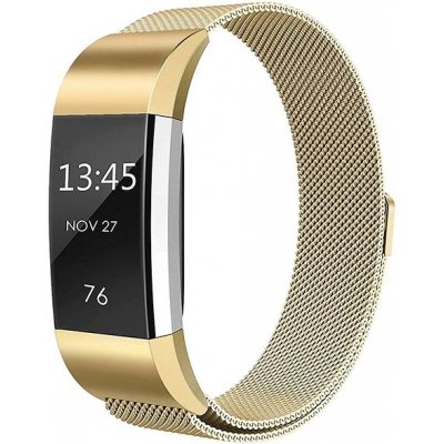 BStrap Milanese pro Fitbit Charge 2 gold, velikost L STRFB0316 – Zboží Mobilmania