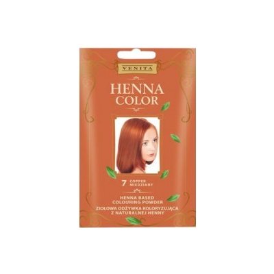 Venita Henna Color Powder Henna barvící pudr na vlasy 7 Copper 25 g