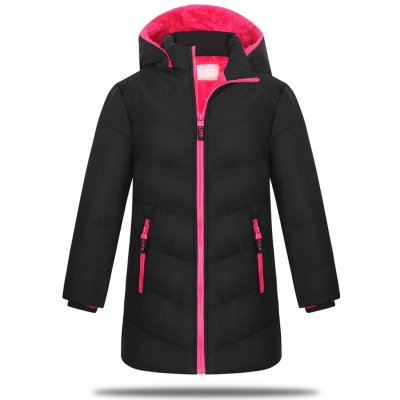 Kugo KB2380 černá sytě růžové zipy – Zboží Dáma