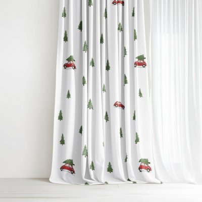 Goldea vánoční bavlněný závěs - cesta pro stromeček 220x150 cm – Hledejceny.cz