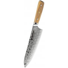 UG Grill Nůž Chef 20,6 35 cm Damašková ocel 45 dřevo olive