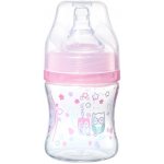 BabyOno Antikoliková lahvička se širokým hrdlem růžová 120ml – Zboží Dáma