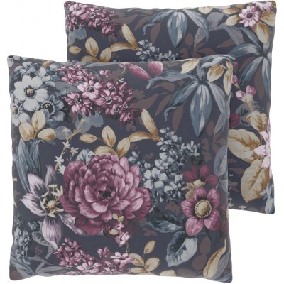 LIVARNO Renforcé 50 x 60 cm 2 ks Květiny/antracit – Sleviste.cz