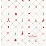 Green Gate Vánoční bavlněný ubrousek Clarina White 40cm – Zboží Dáma