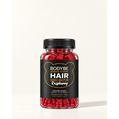 Bodybe Hair Gummies Vitamins High Biotin 60 ks – Hledejceny.cz
