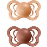 Bibs Couture ortodontické Peach/Woodchuck broskvová hnědá 2 ks – Zboží Dáma