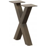 Omaxi 315311 Nohy konferenčního stolku ve tvaru X 2 ks přírodní ocel 30 x 30-31 cm ocel – Zboží Dáma